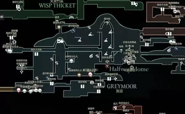 空洞骑士丝之歌灰沼全收集地图分享 灰沼物品点位一览