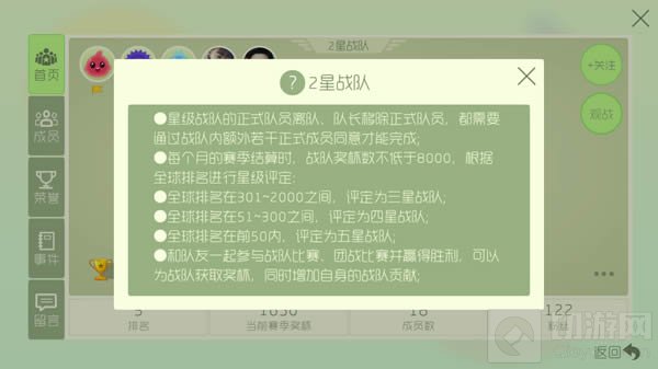 球球大作战战队星级评定标准说明 战队等级介绍
