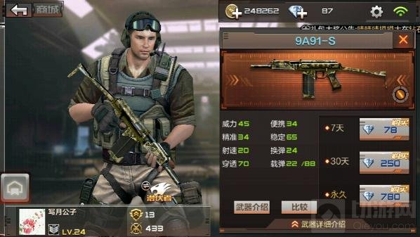 CF手游9A91-S枪械解析 9A91-S使用分析